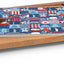 Juego Mesa Queso Cuchillos Vidrio Templado Madera Acacia