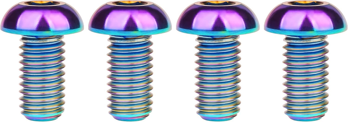 Tornillos cabeza botón titanio M8x15mm set 4