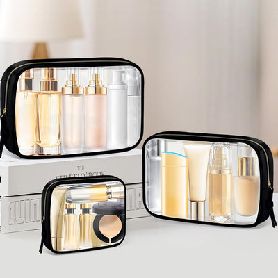 Neceser TSA transparente con cremallera para viaje