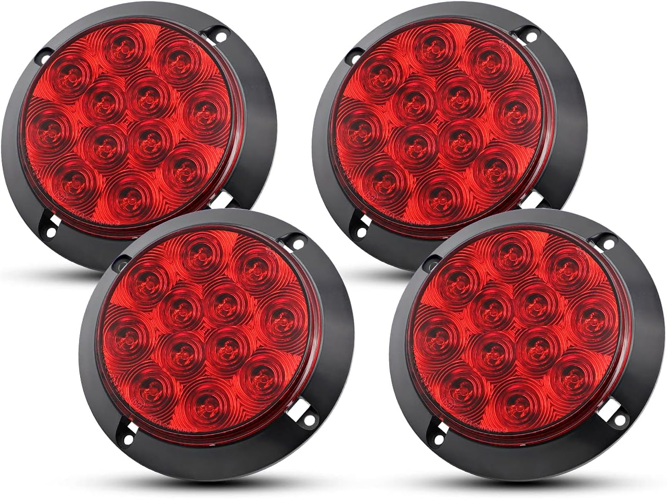 Luces traseras redondas 4pulg LED superflux para remolque 12V