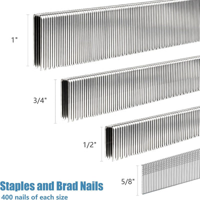 Grapas acero inox 304 1/4pulg 1600uds clavos brad