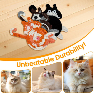 3 Pzas Posavasos para Gatos Tejidos a Mano Absorbentes