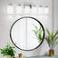 Luz tocad. baño níquel 6 luces pantalla vidrio blanco