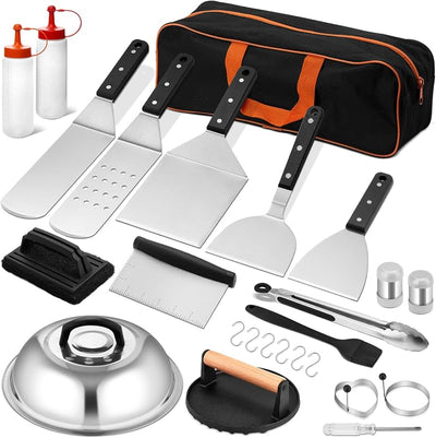 Set 25 accesorios parrilla espátulas ampliadas cubierta hilvanado