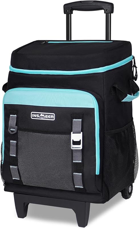 Bolsa refrigeradora con ruedas 80 latas 50l portátil