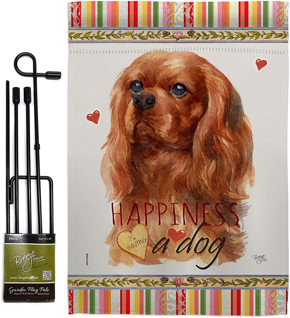 Set banderas jardín perro cachorro con soporte