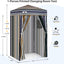 Toldo plegable 4x4 rayas marrones privacidad piscina