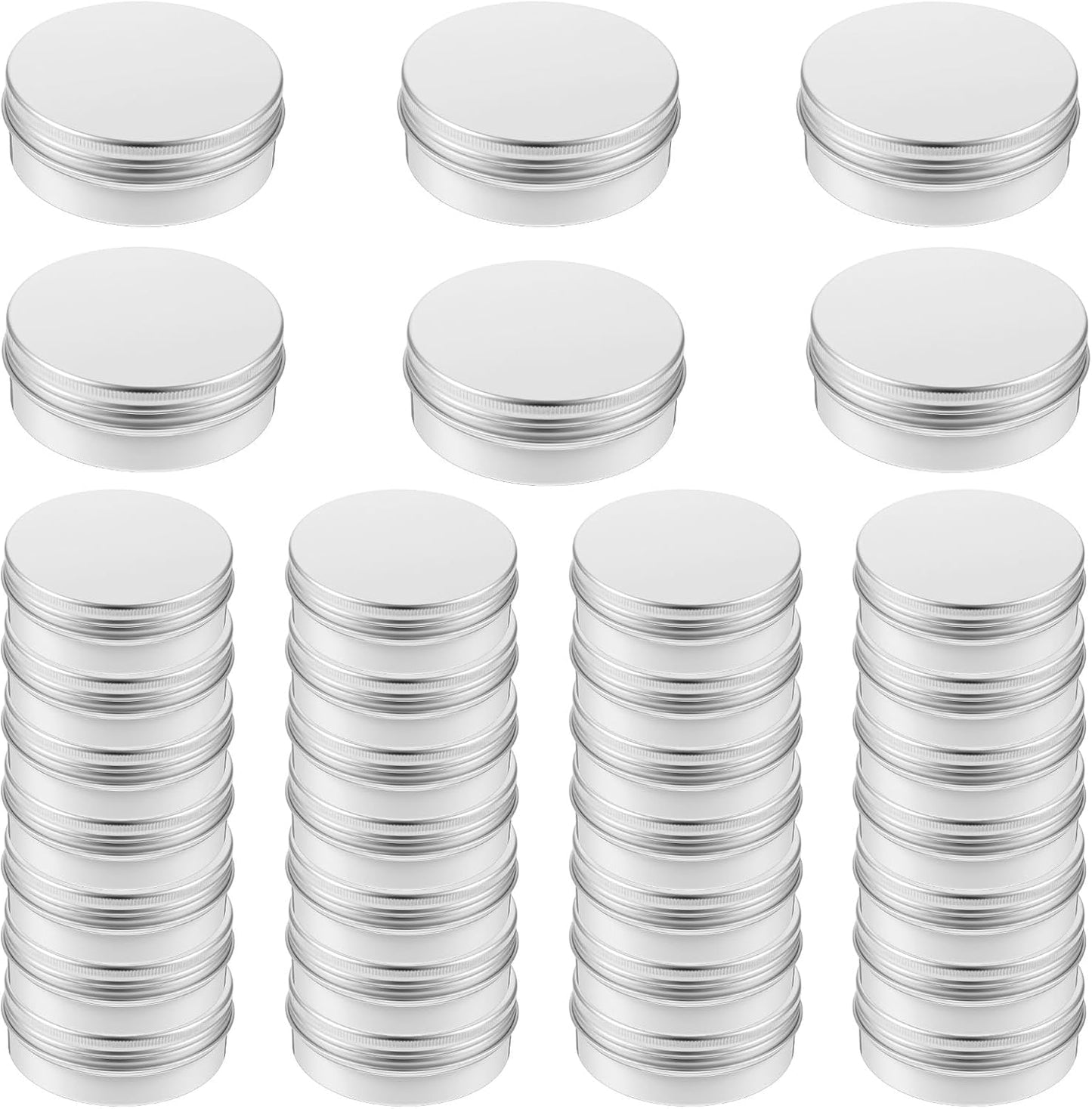 30 Latas Aluminio 4oz Boca Ancha Con Tapa Plateado
