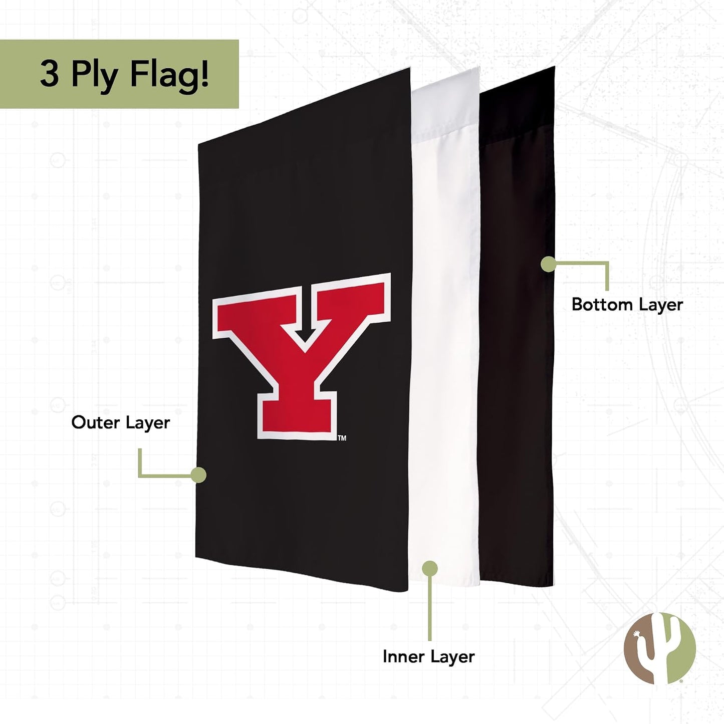 Bandera jardín Youngstown 19x12pulg pingüinos diseño 2