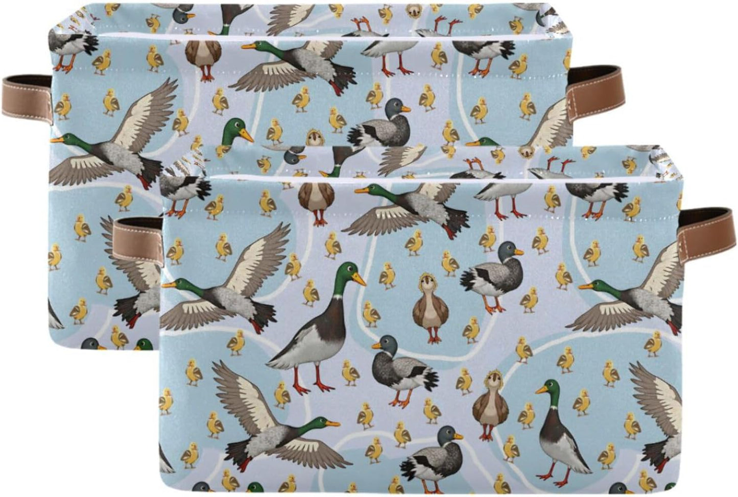 Cesta almacenamiento pato mallard con asas 1 pack