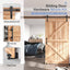 Kit herrajes manija riel puerta corrediza 8ft polea recta
