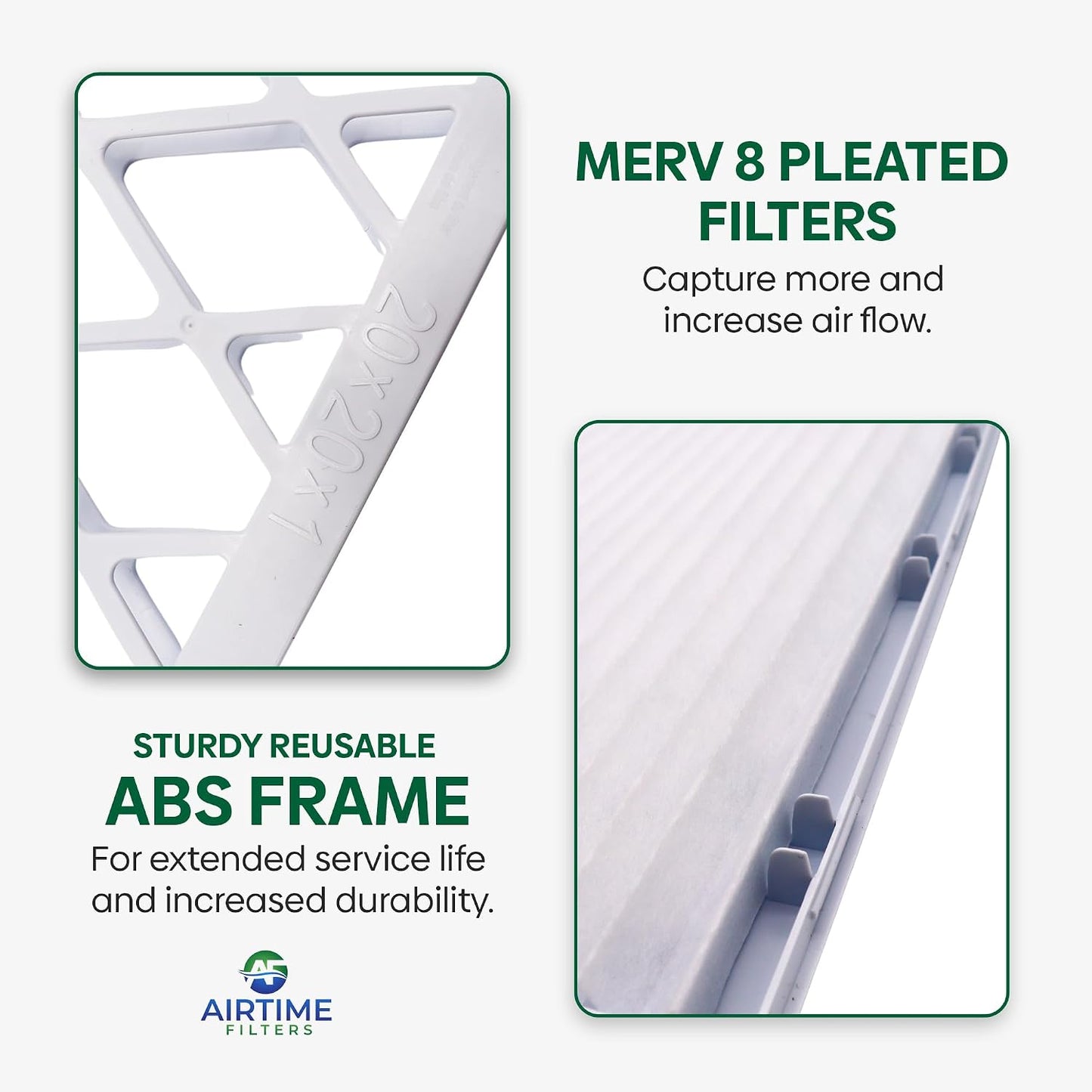 Filtro aire MERV 8 plástico ABS 6 pzas plisadas
