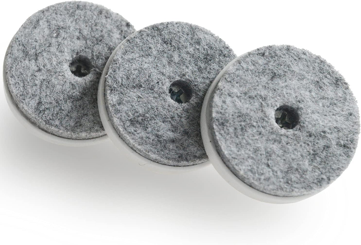 Almohadillas fieltro atornilladas 1.5pulg 40uds color blanco