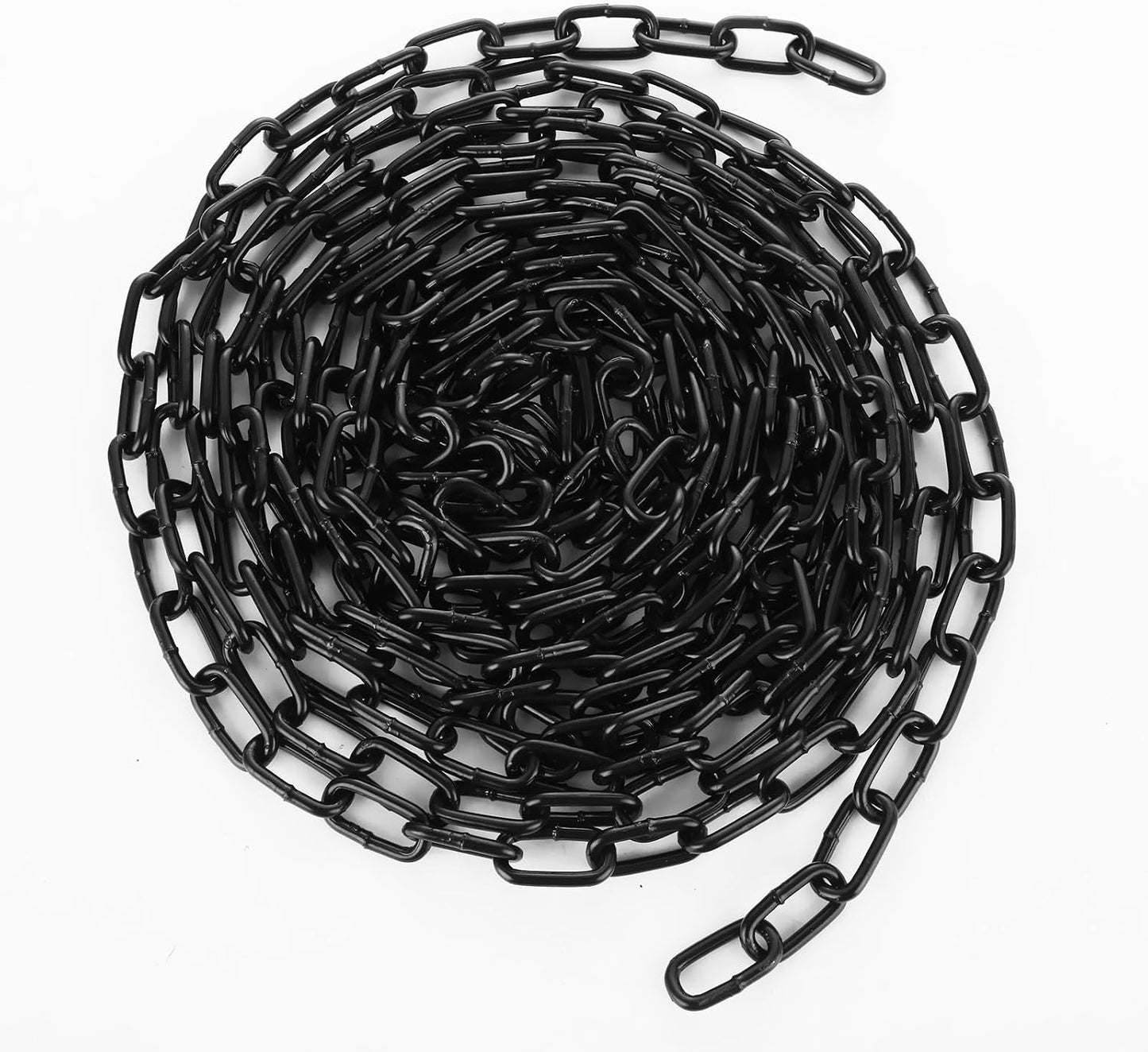 Cadena eslabones negros 1/8pulg 30ft para anclaje valla hamaca