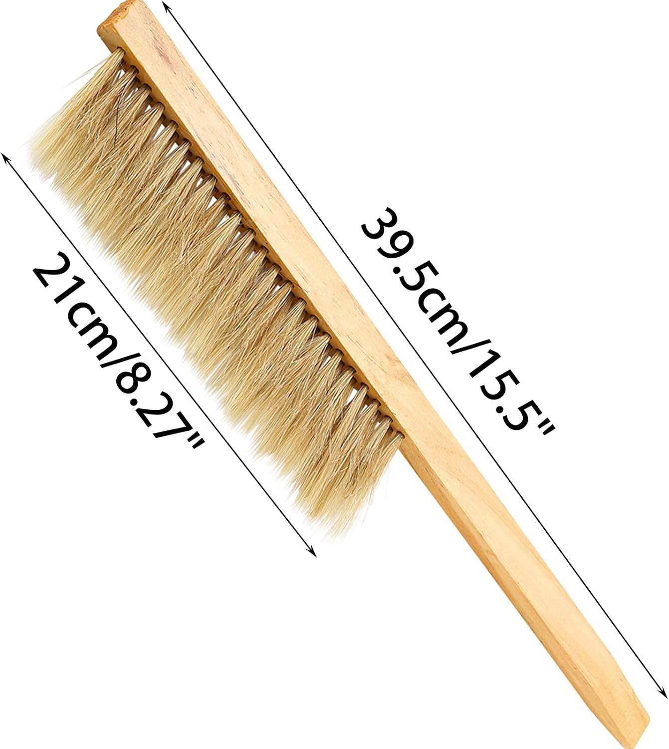 2 Pzas Cepillo Abeja Natural Crin Caballo Madera