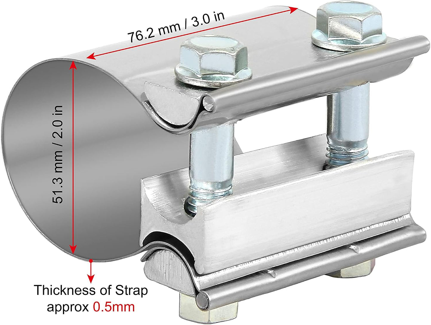 Banda abrazadera acero inox 2.0" 2pcs