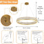 Candelabro cristal dorado 24pulg control remoto 3 colores