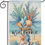 Bandera bienvenida jardín playa 12x18pulg arpillera doble cara