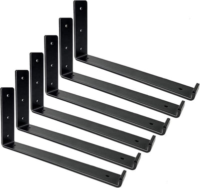 Soporte estante 12pulg metal negro resistente hierro rústico