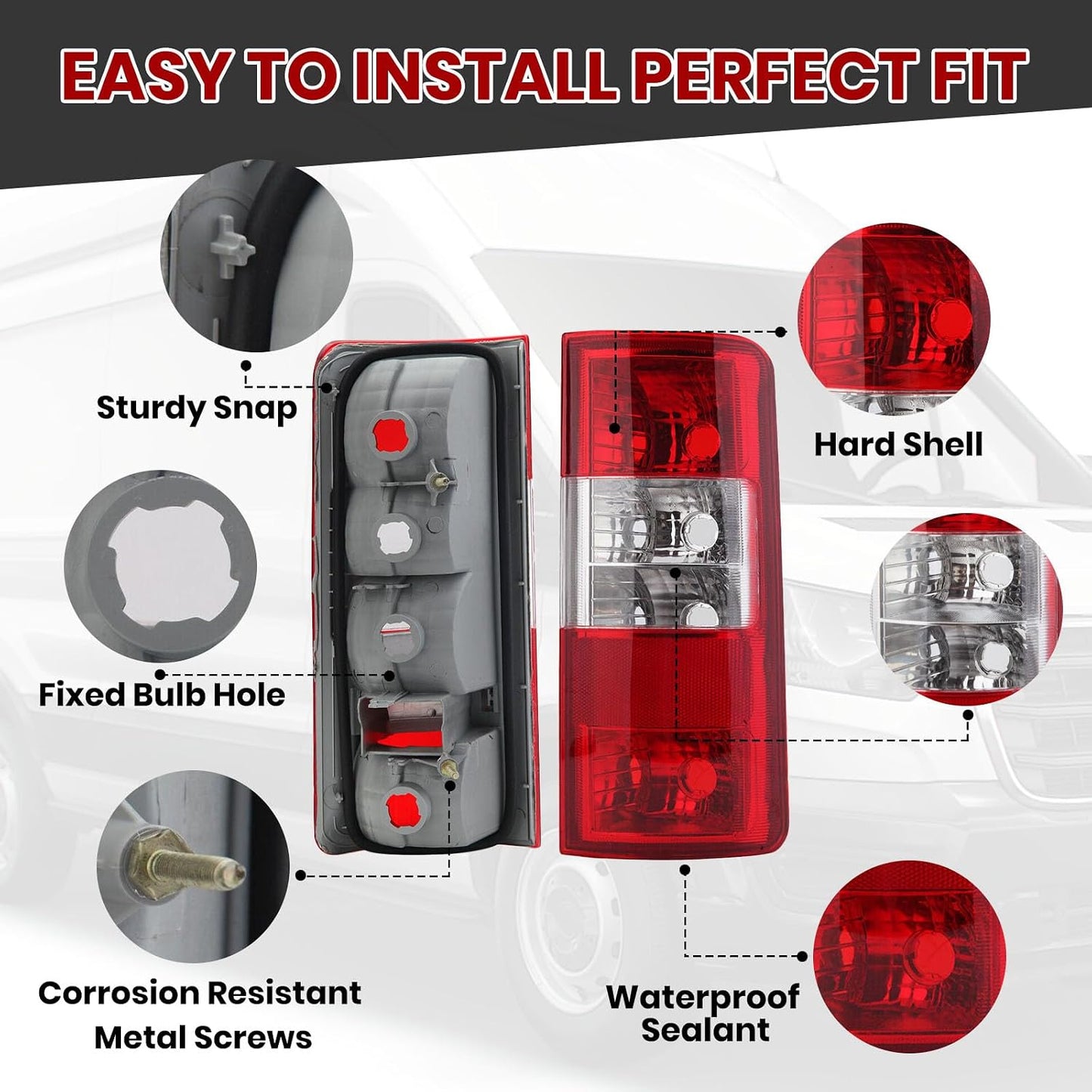 Casa luz trasera Ford Transit Connect 9T1Z13404A lado