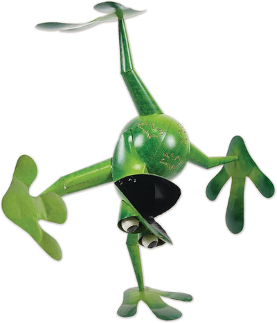 Escultura rana metal verde 38.5pulg jardin