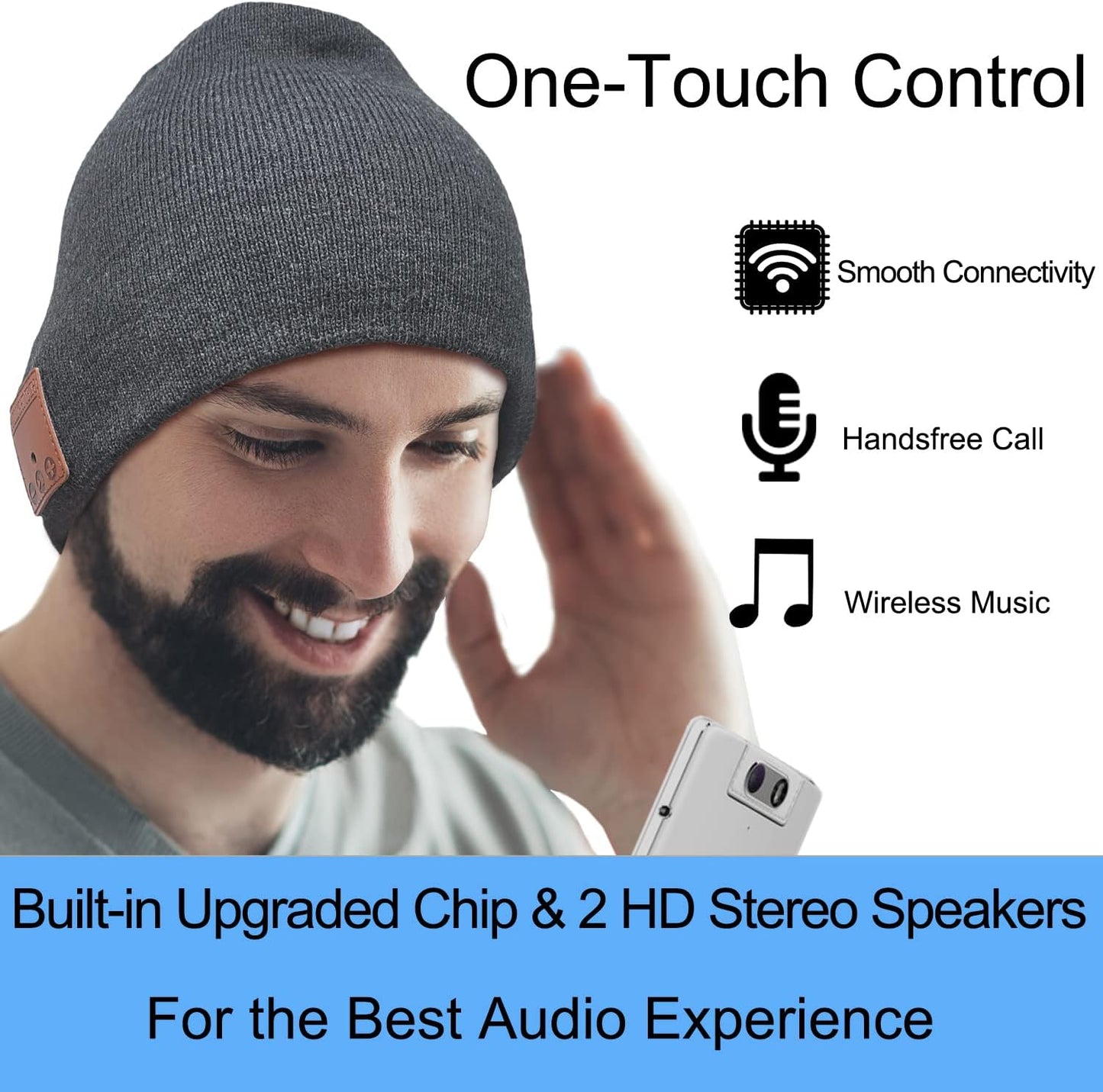 Gorro con auriculares Bluetooth regalo navideño