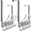 Percha puerta 5 ganchos tri para ropa toalla plateado pack 2