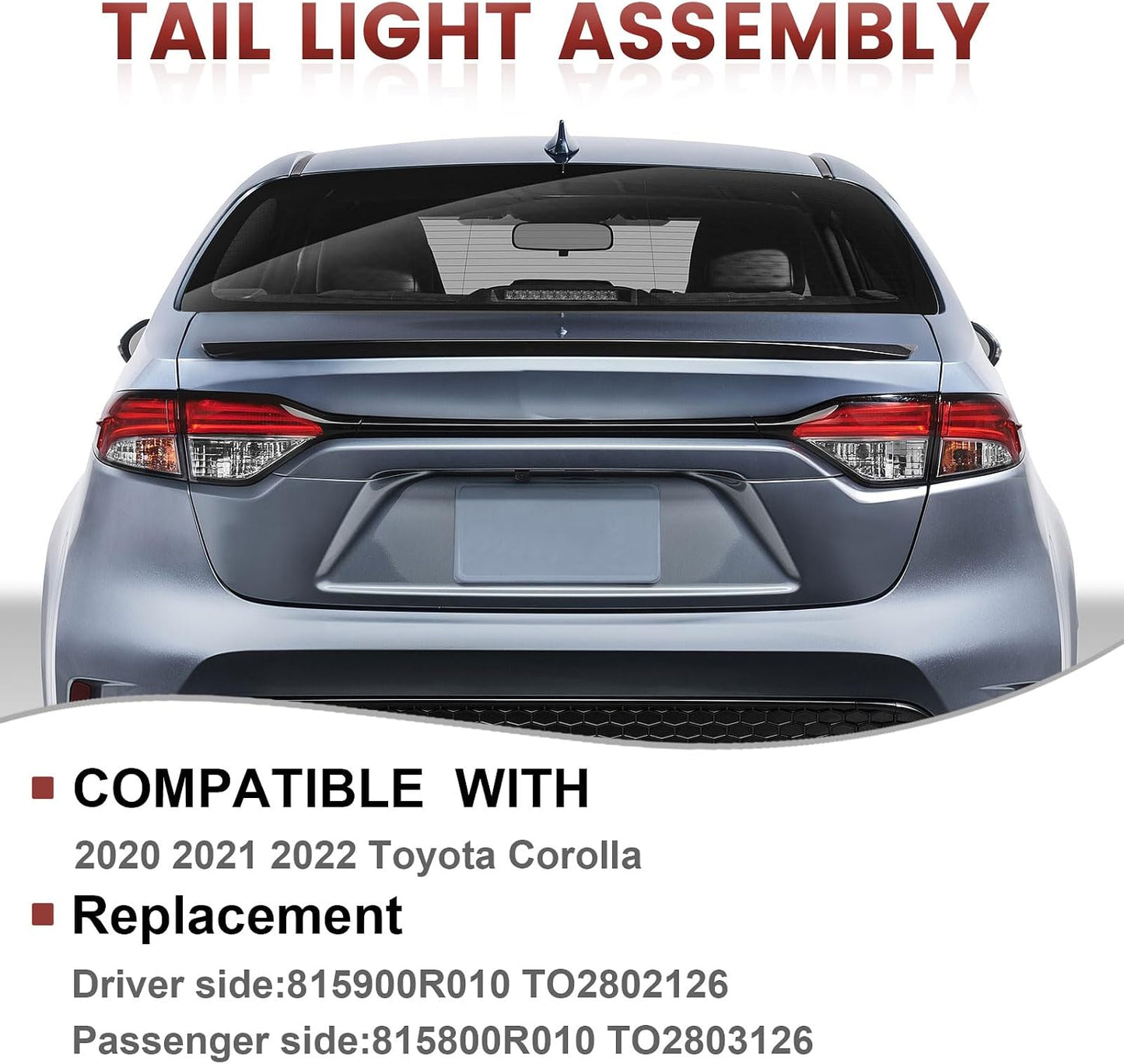 Luces traseras interiores Toyota Corolla izquierdo