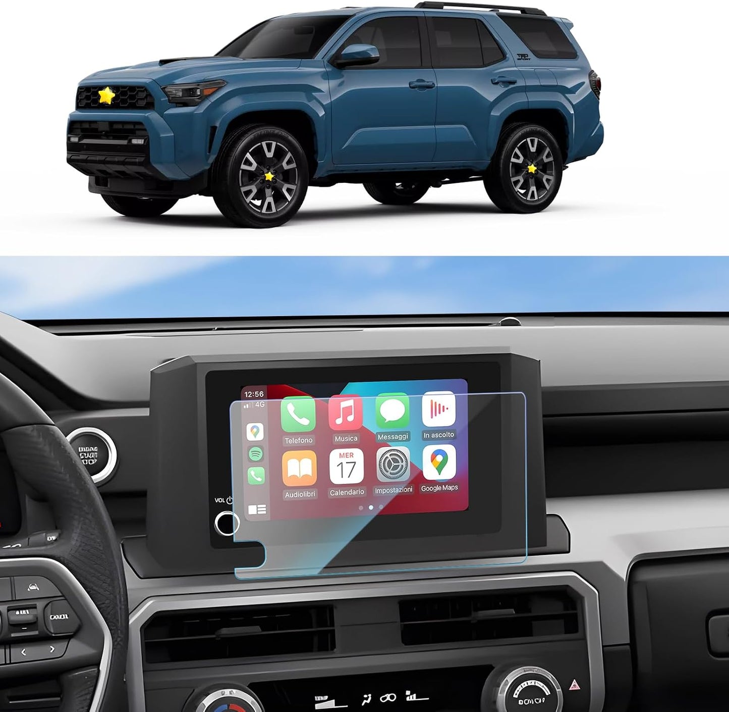 Protector pantalla 8" Toyota 4Runner 25-26 SR5/TRD 9H