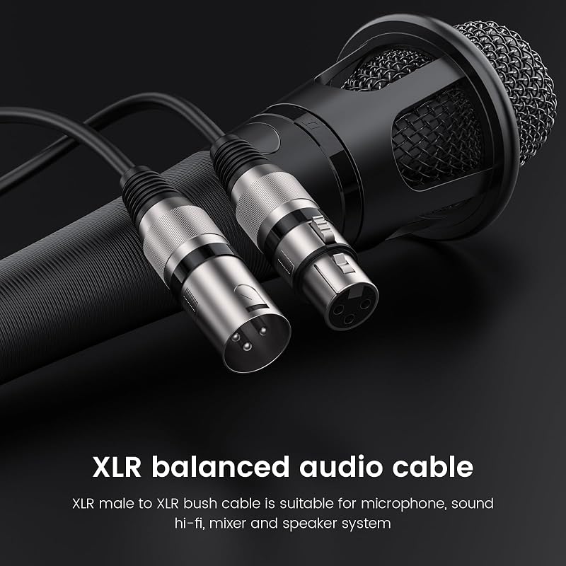 Cable XLR macho a hembra 10pies cancelación ruido