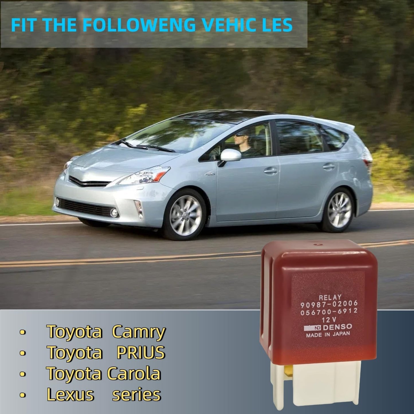 Relé automotriz 40A 12VDC 4pines comp Toyota Corolla Camry