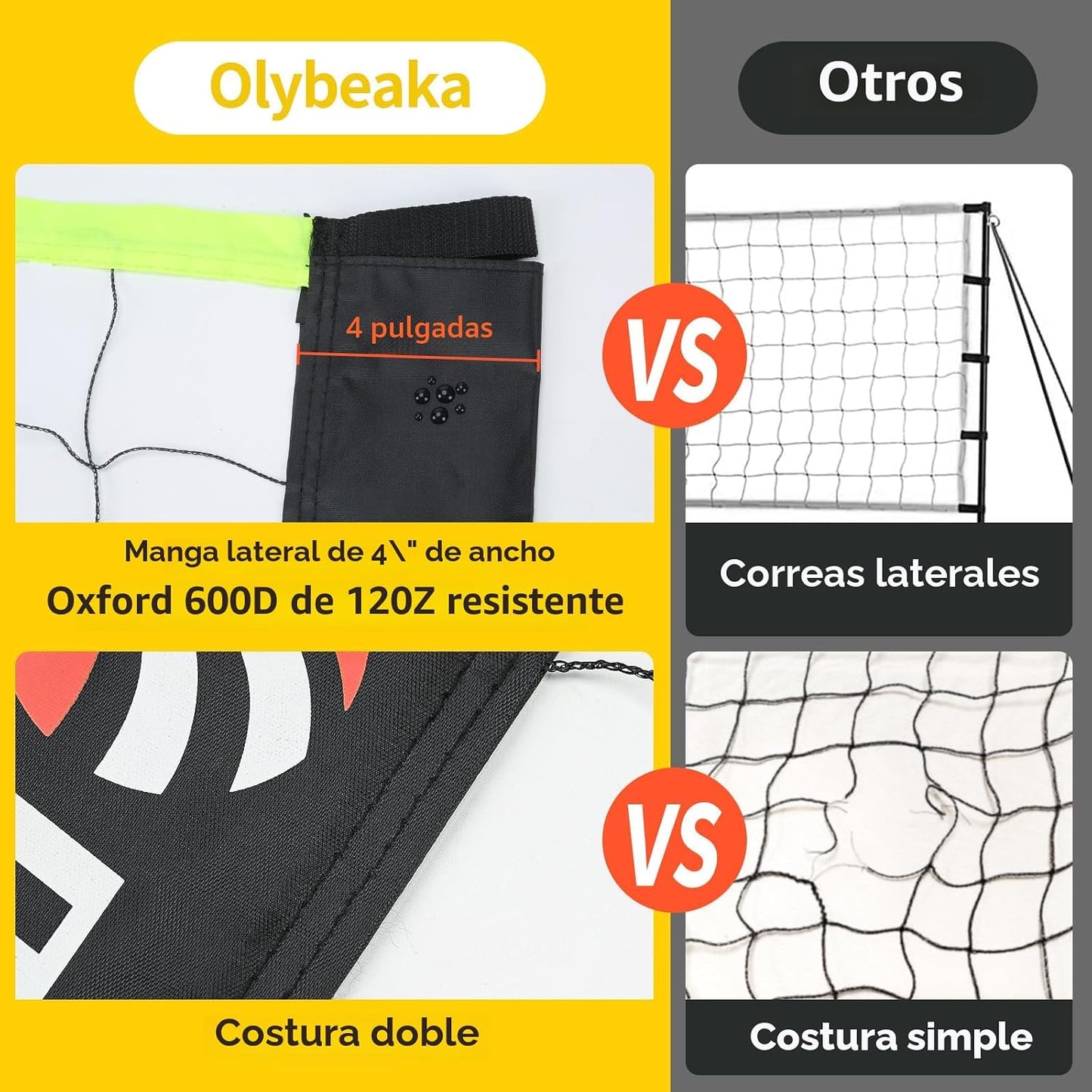 Set voleibol portátil con poste ajustable y bolsa