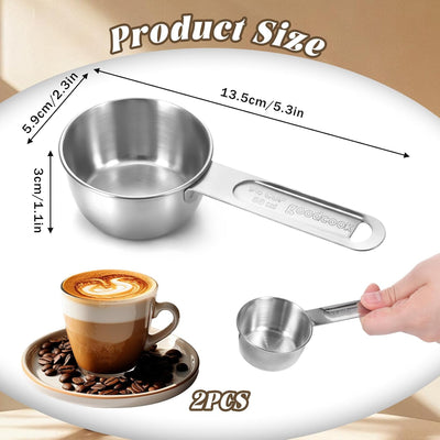 2 Cucharas Taza 2oz Acero Inox para Café Cocina
