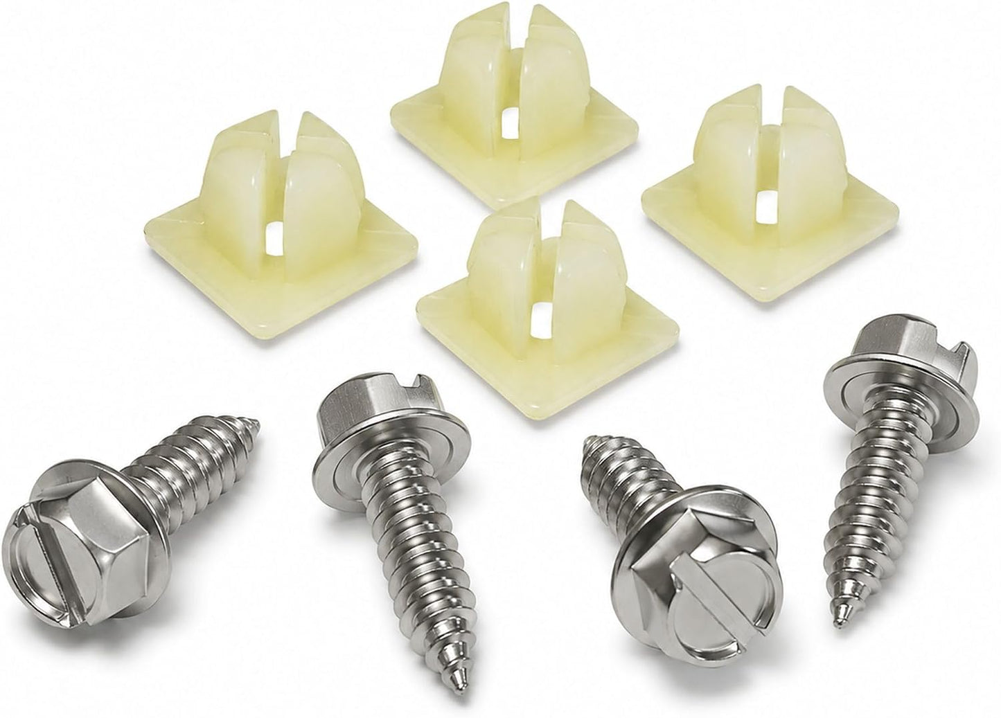 Kit s matrícula acero inox sujetadores OEM retenedores nailon