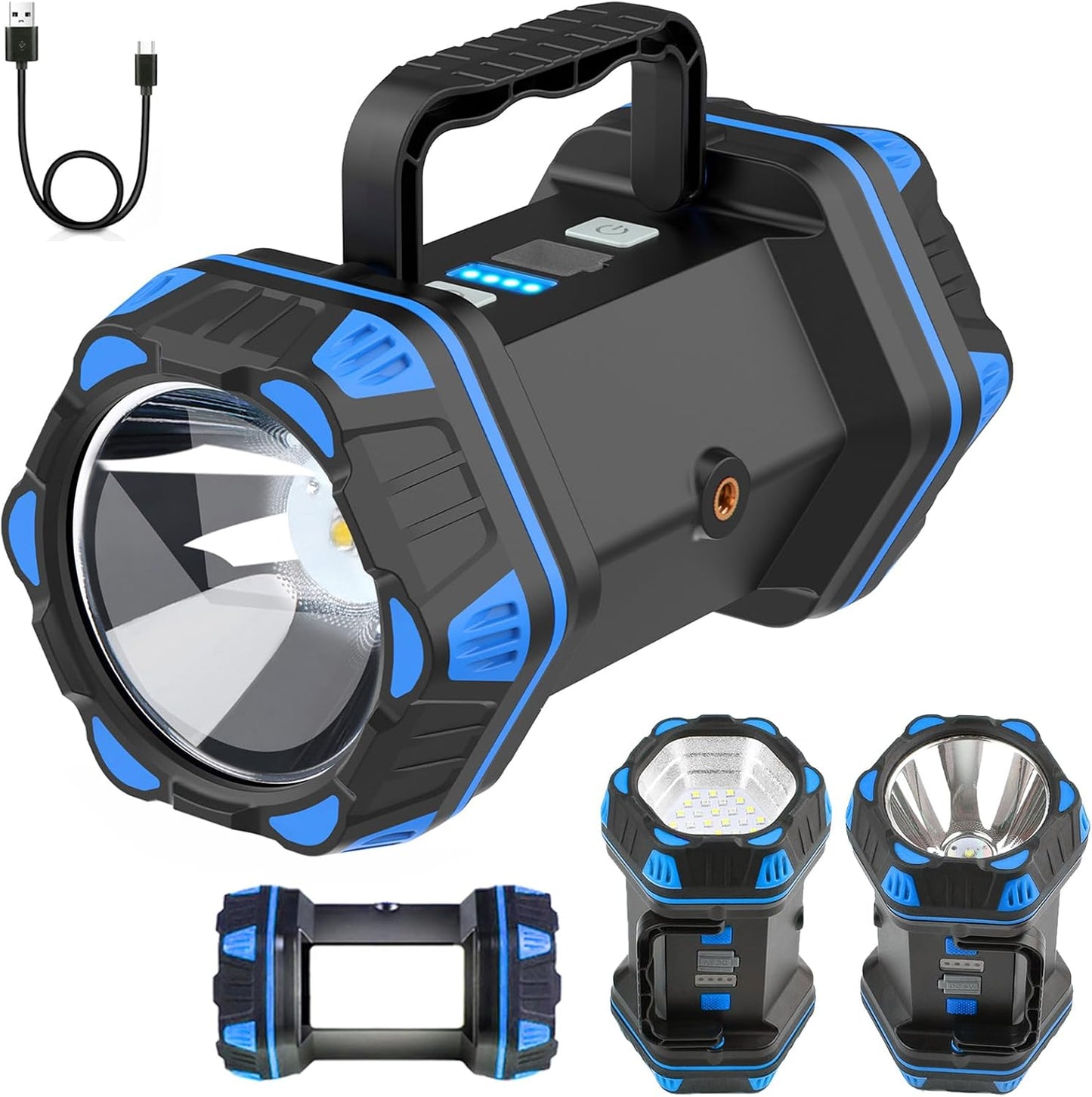Linterna led camping recargable 1500lm 8 modos luz portátil