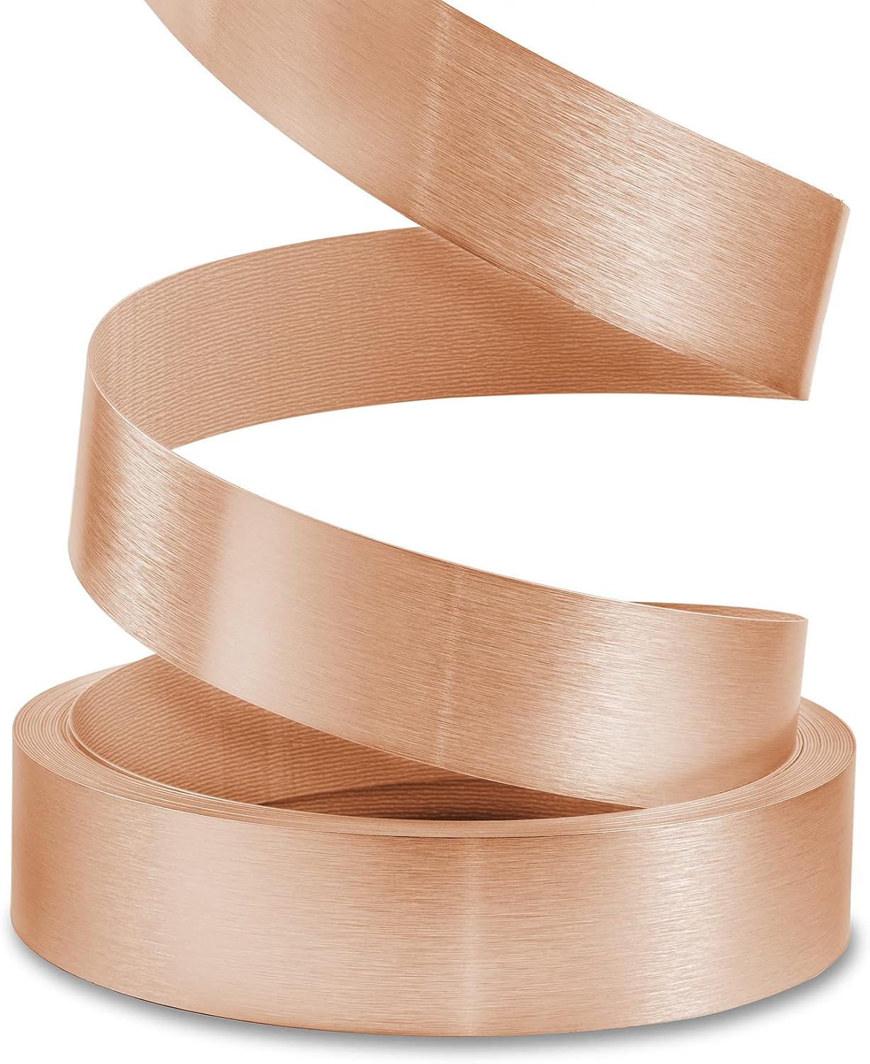 Bandas borde PVC 2pulg x25ft aluminio cepillado oro rosa