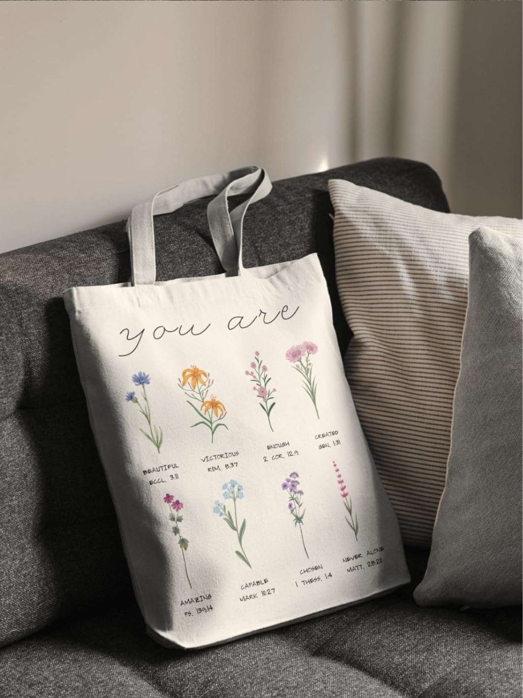 Bolsa tote lona con bolsillos reutilizable regalo navidad