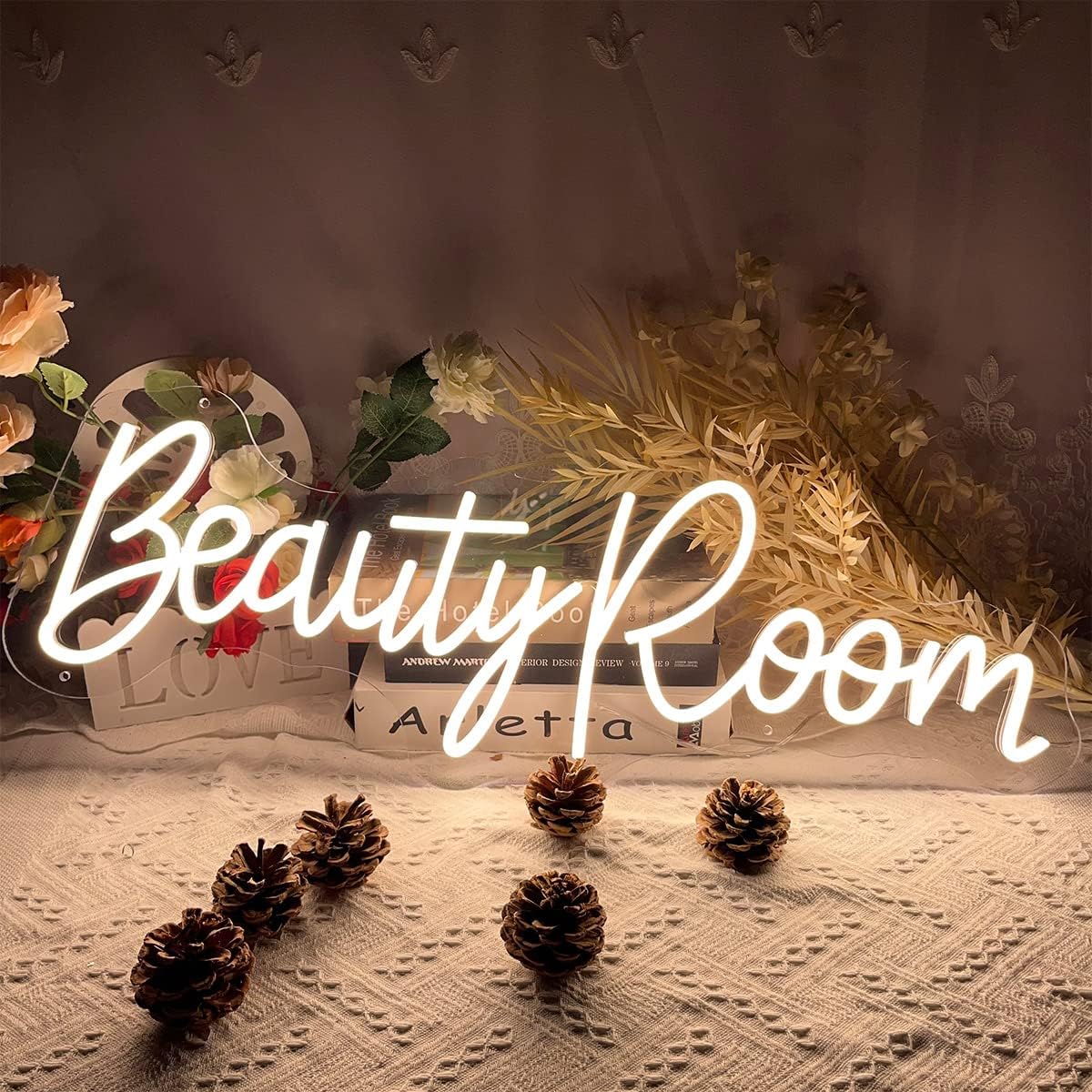 Letrero neón LED para salón de belleza barbería estudio