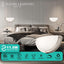 Lámpara pared LED media luna 13" ajustable níquel
