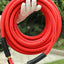 Manguera aire híbrida 1/4pulg x3m acoplador rápido aluminio roja