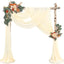 Cortinas arco boda 8 paneles 28x20pulg beige gasa