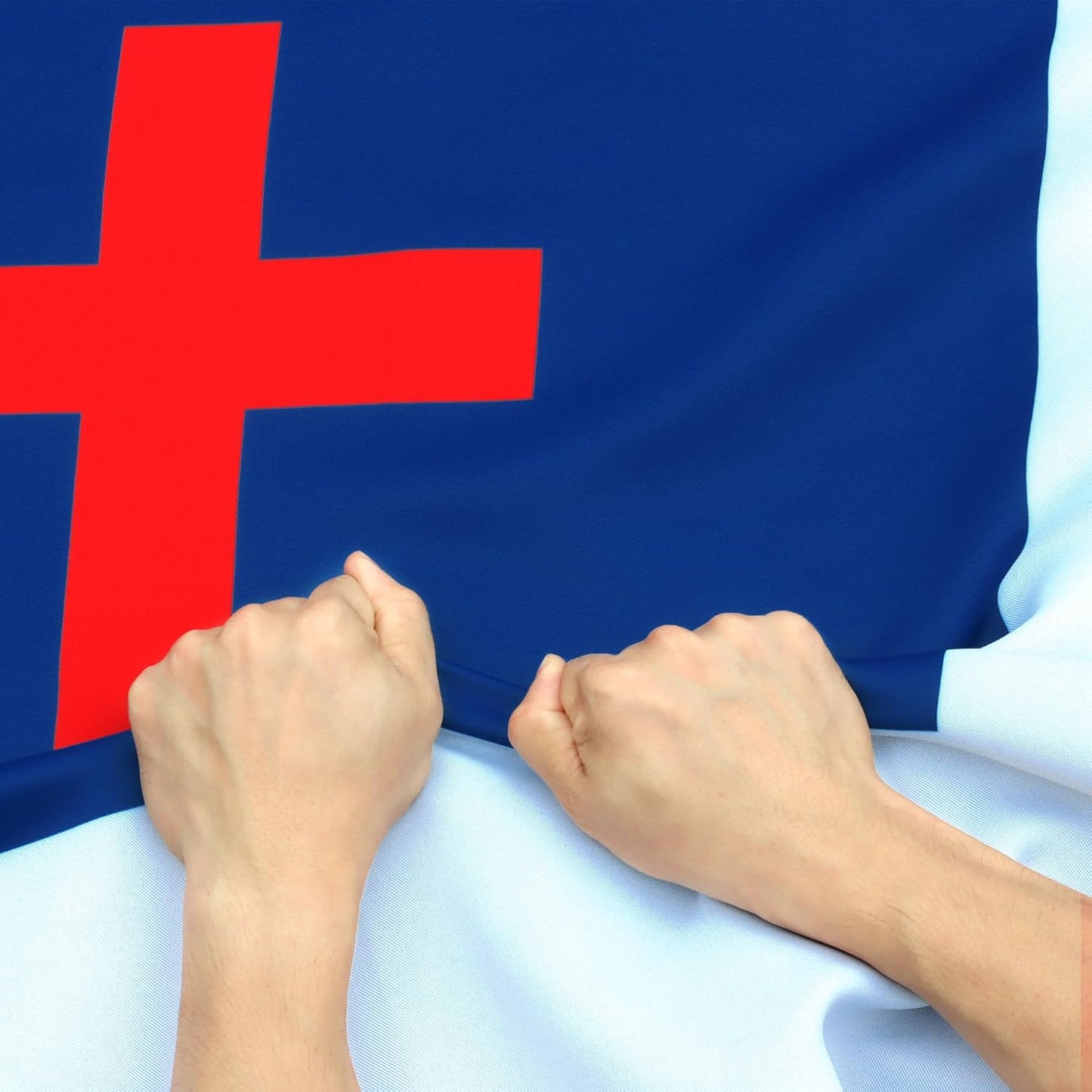 Bandera cristiana 3x5ft 3 capas doble cara resistente