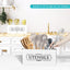 Set soportes utensilios cocina madera grande blanco