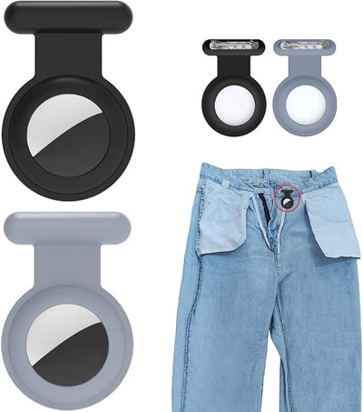 2 Soportes Rastreador Silicona Oculto Niños Mascotas Negro