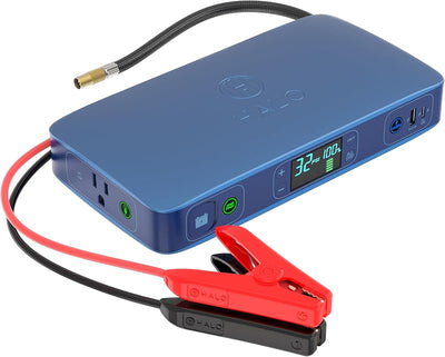 Arrancador batería portátil 55.5 Wh compresor aire 130 PSI