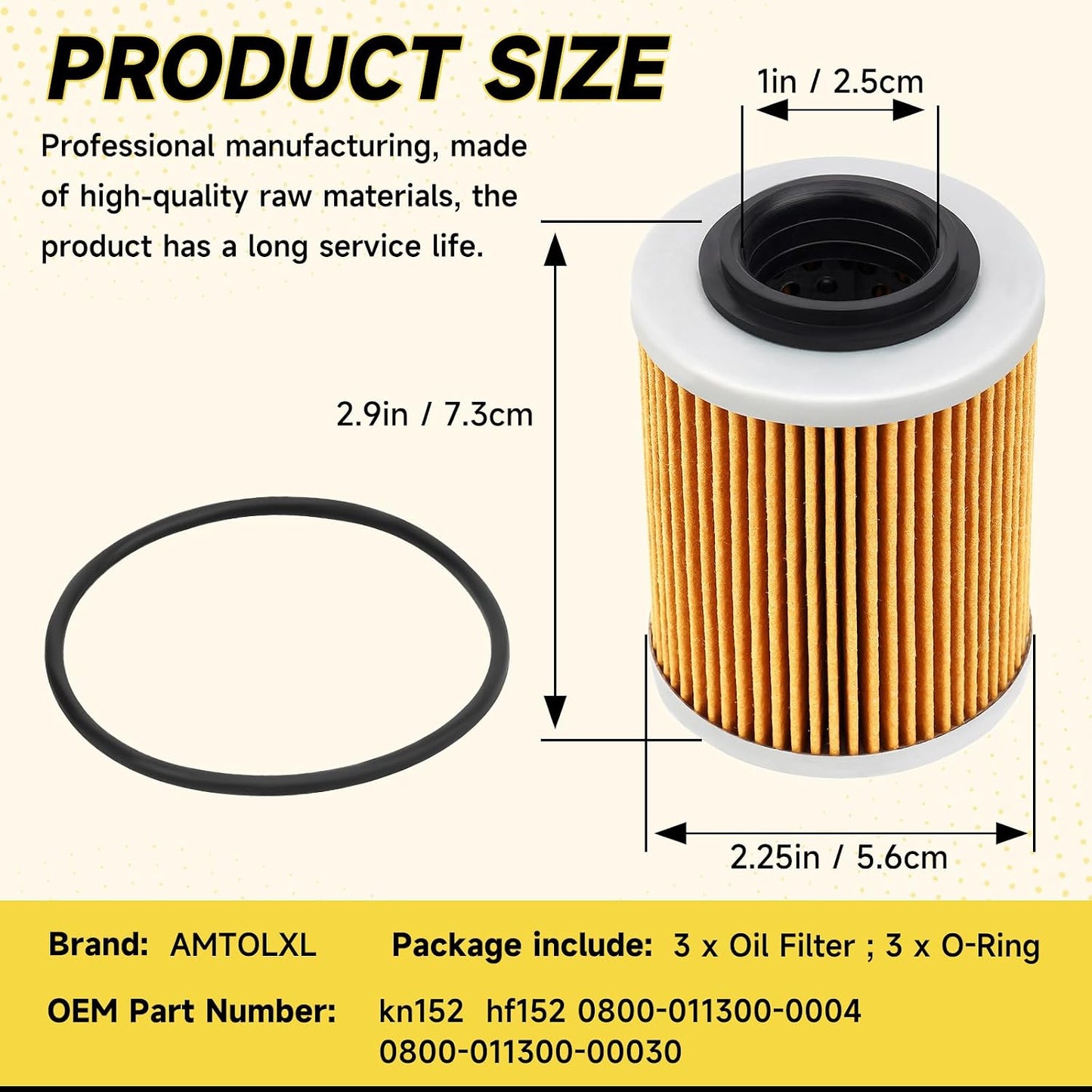 3 Filtros Aceite comp CFMOTO CForce ZForce