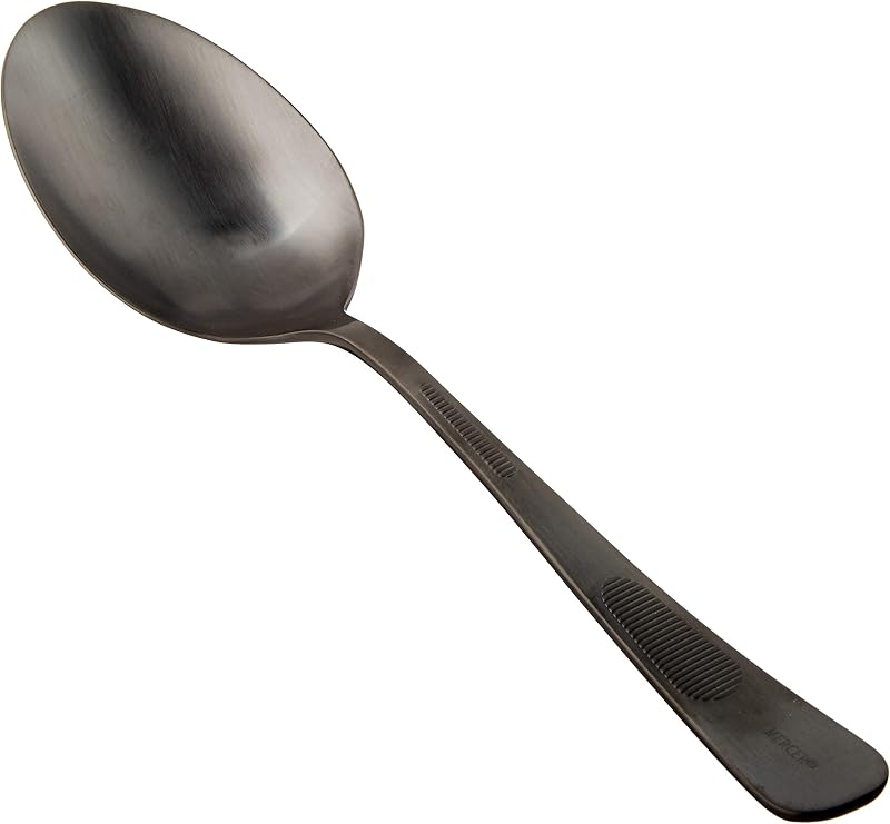 Cuchara acero inox 18-8 23cm color negro mate