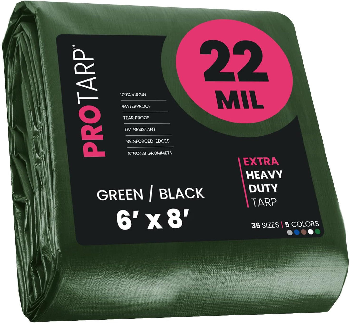 Lona polietileno 22mil impermeable UV resistente