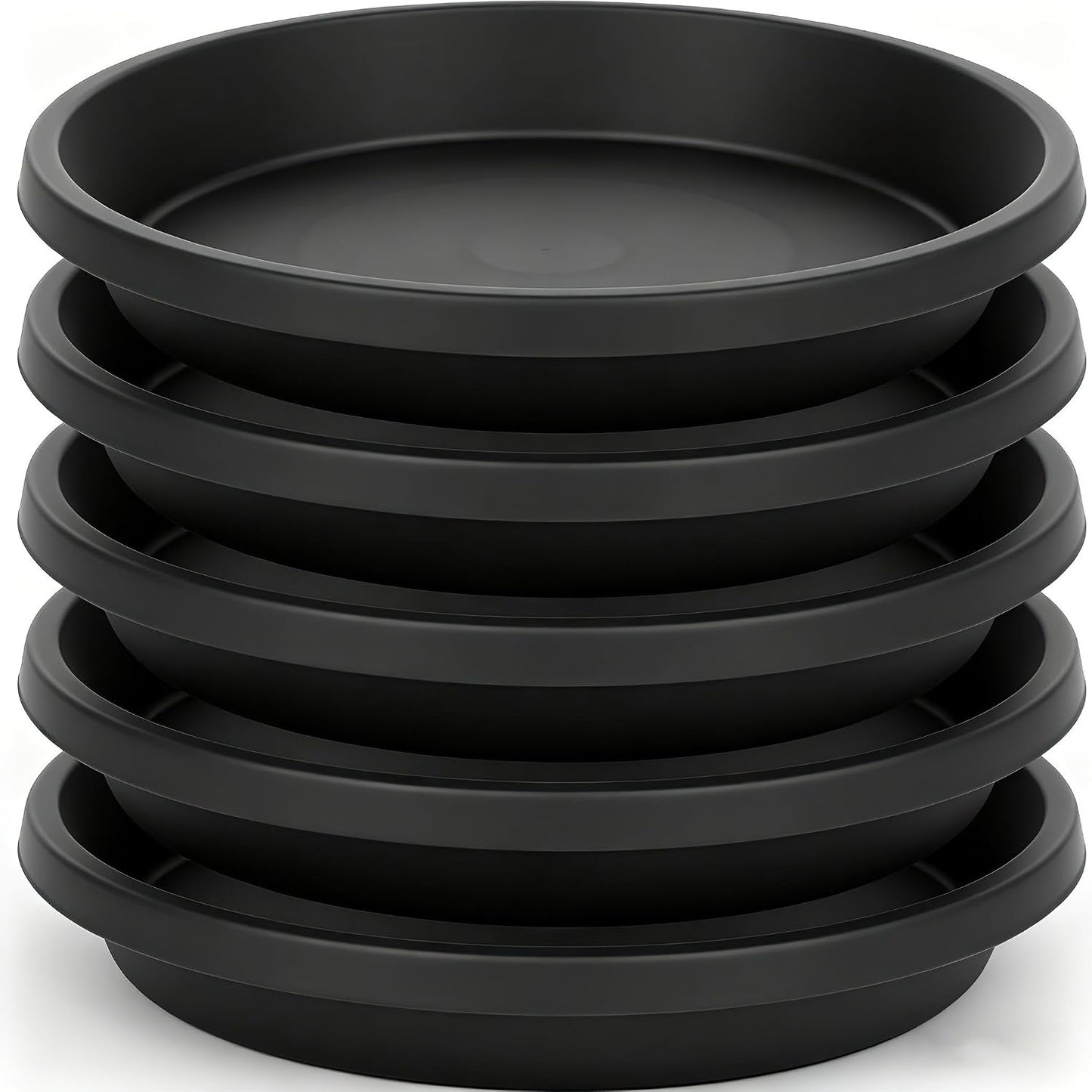 5 Pzas Platillos Plástico 10" para Plantas Interiores