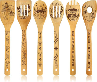 Set 6 cucharas madera grabadas para inauguración casa